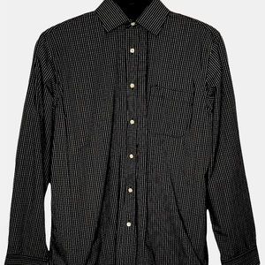 56% OFF Croft & Barrow men’s black and white checkered long sleeved shirt SZ 17